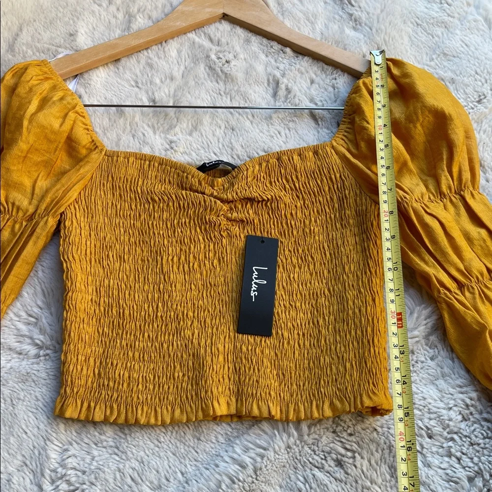 Lulu’s Mustard Smocked Blouse